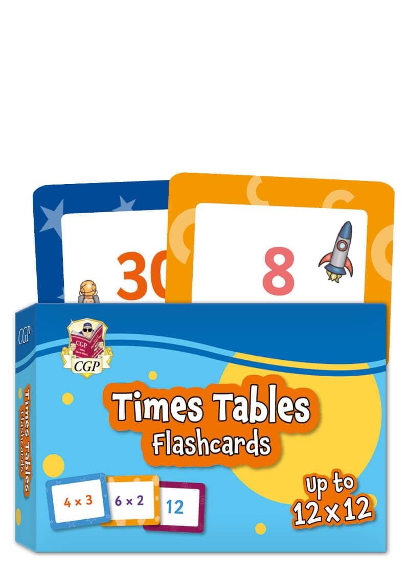 CGP Times Tables Flashcards - Up to 12 x 12