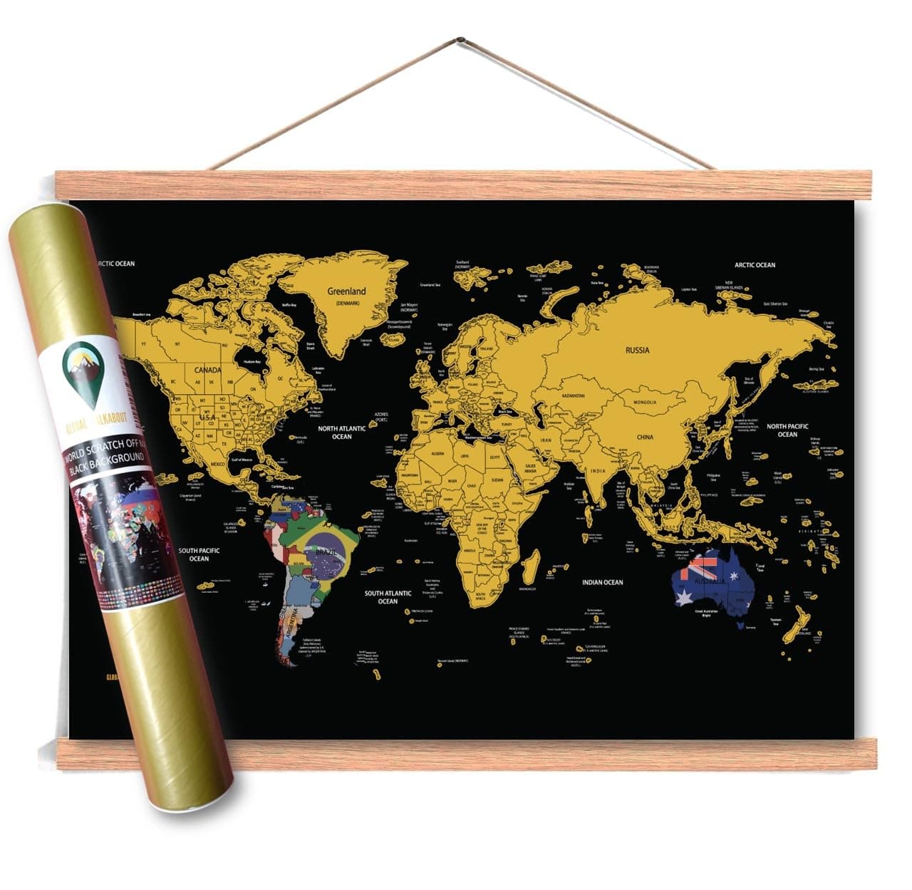 Global Walkabout Scratch-Off World Map (A3)