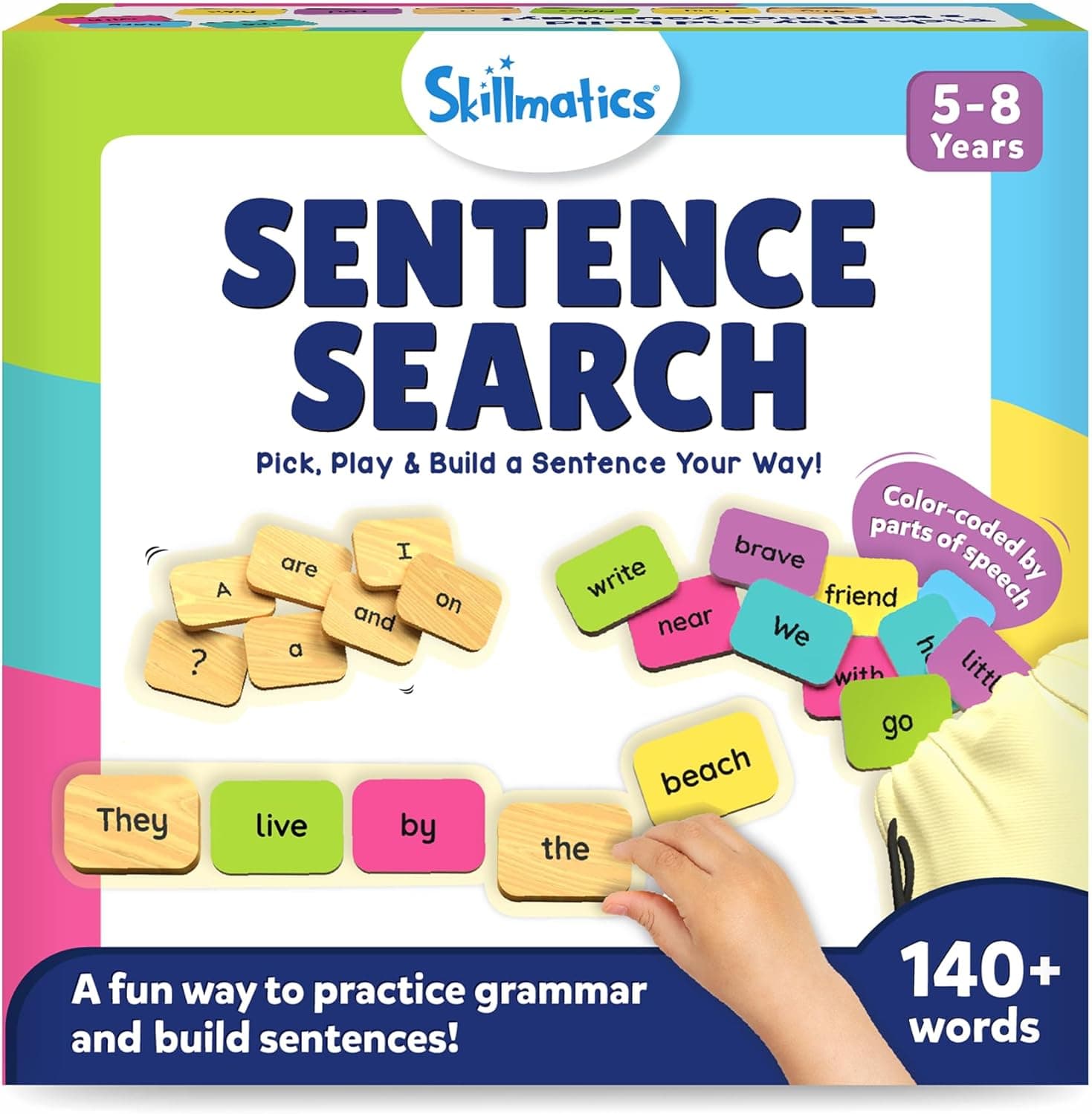 Skillmatics Sentence Search - Grammar and Sentence Building Game