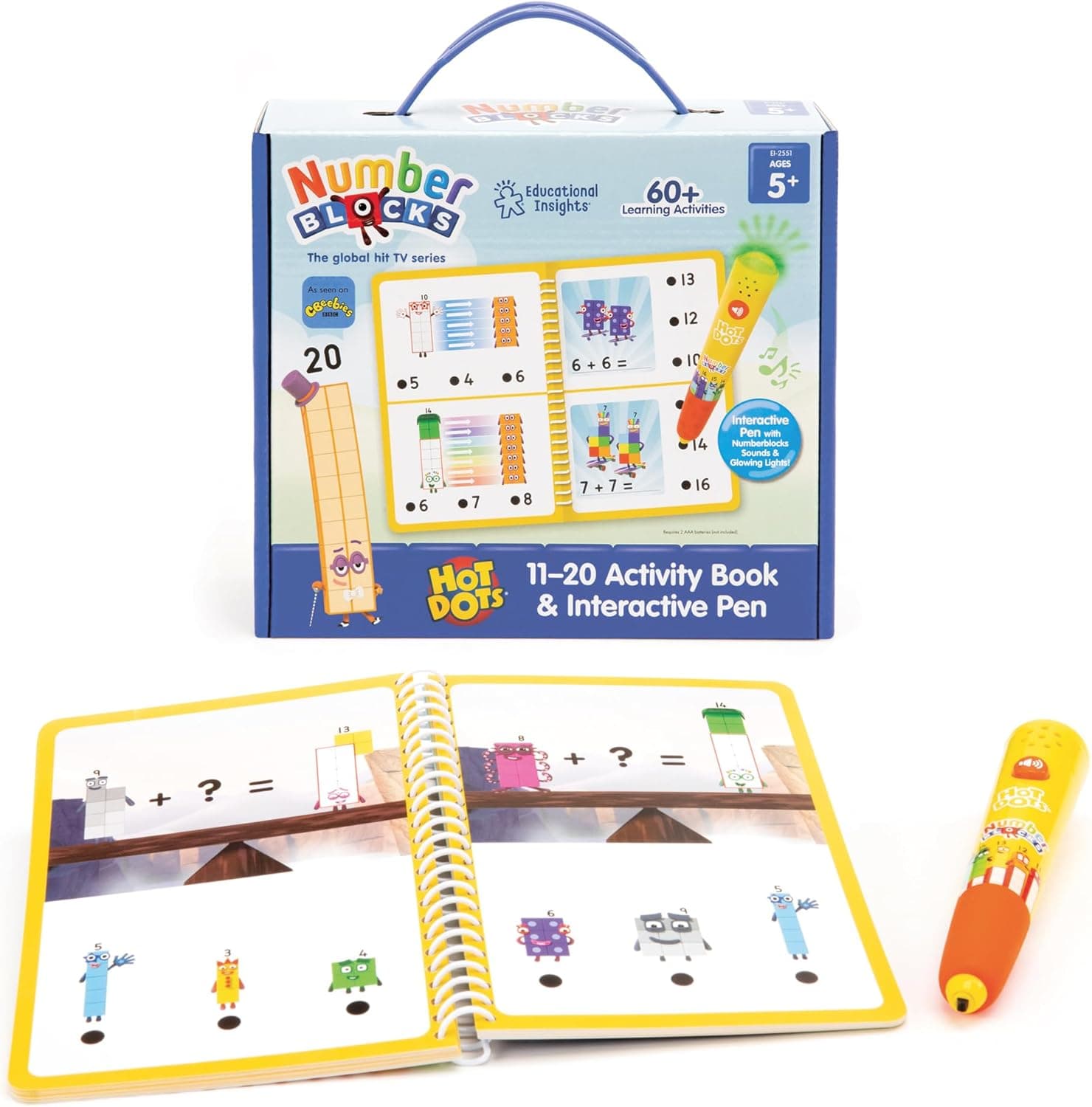 Learning Resources Hot Dots Numberblocks 11–20 Activity Book & Interactive Pen