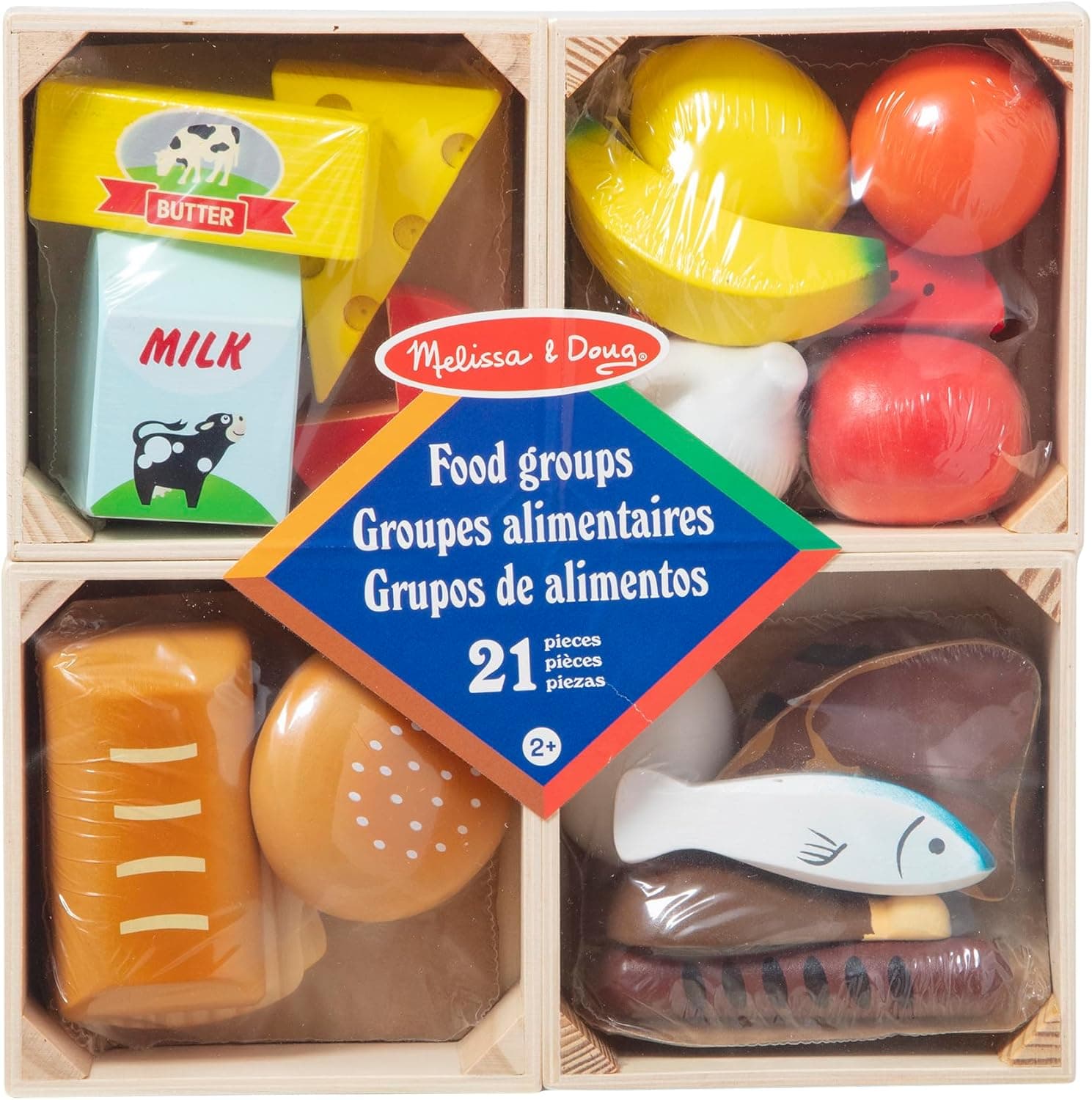 Melissa & Doug Wooden Food Groups – Role Play Kitchen Set