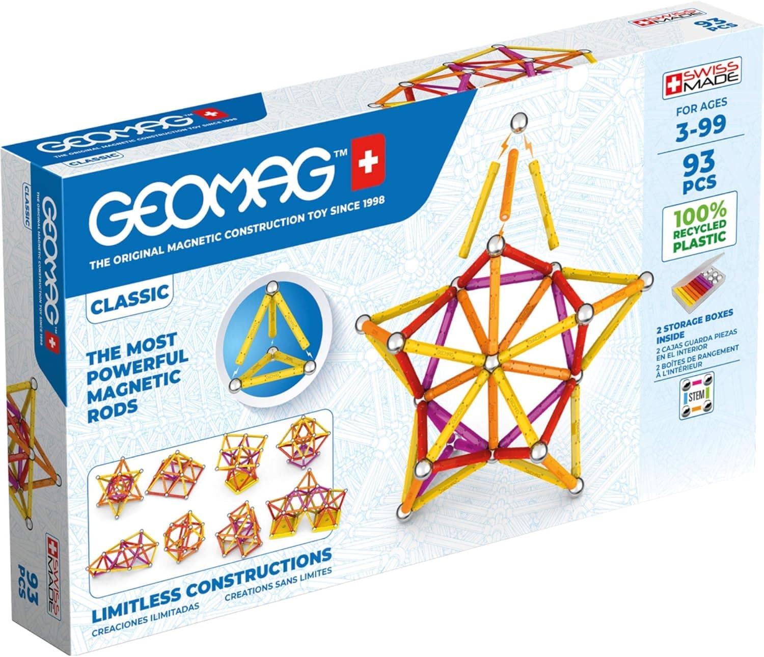 Geomag Classic Magnetic Construction Set 93 Pieces