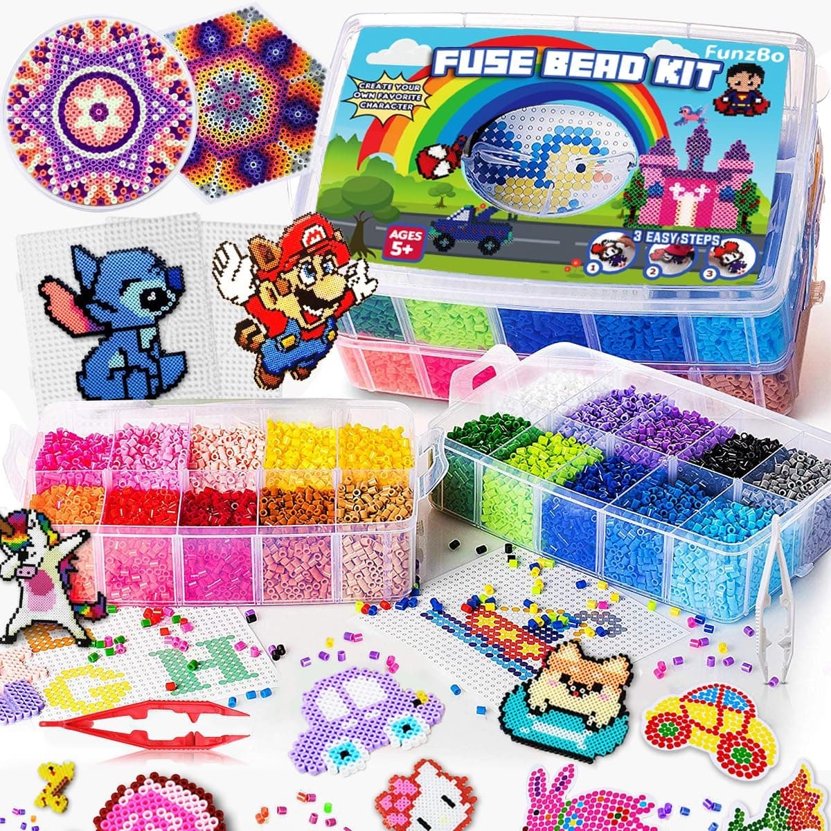 FunzBo Fuse Beads for Kids — 23,000 Piece Set